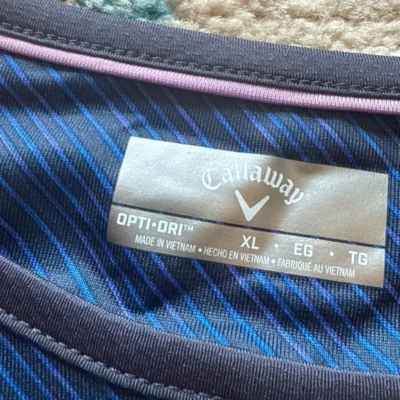 New Blue Swing Tech Callaway Men's Blue Performance Golf Shirt - Picture 5 of 7